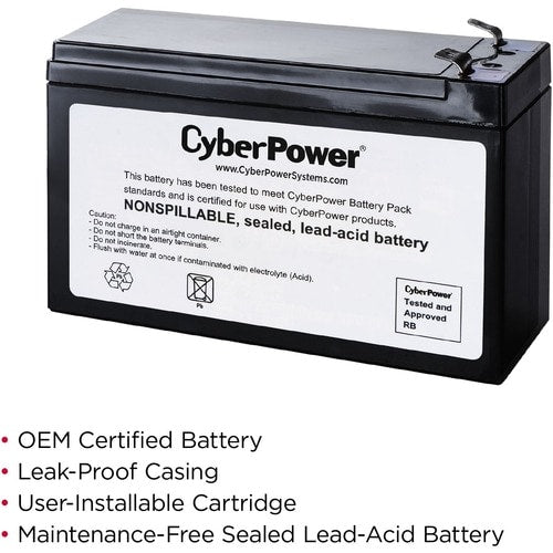 Cartouche de batterie de remplacement pour onduleur CyberPower CyberPower RB1280A - 900