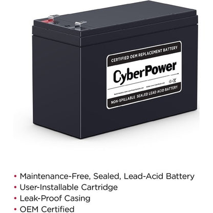 Cyber Power CyberPower RB1290 UPS Replacement Battery Cartridge - 9000
