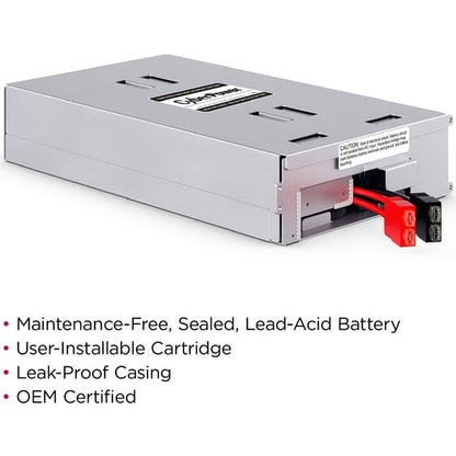 Cyber Power CyberPower RB1290X4 UPS Replacement Battery Cartridge - 90