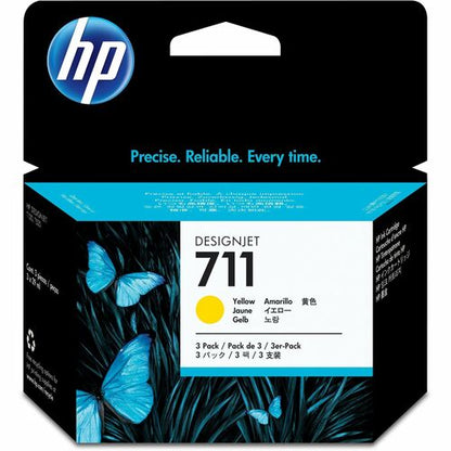 Cartouche d'encre jaune 711 29 ml, lot de 3