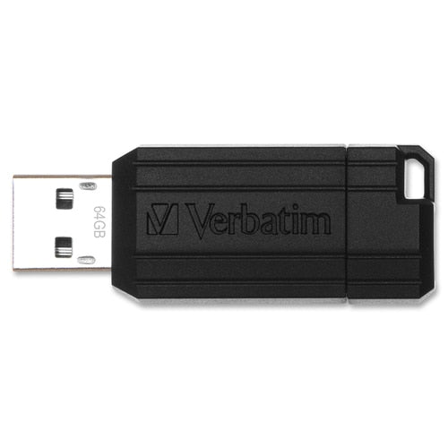 64GB PINSTRIPE USB FLASH DRIVE BLACK NR MULTI 10