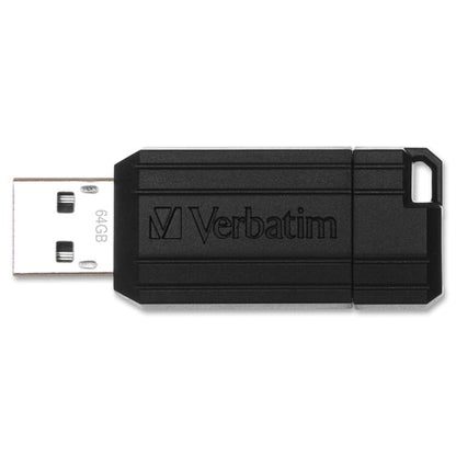 64GB PINSTRIPE USB FLASH DRIVE BLACK NR MULTI 10