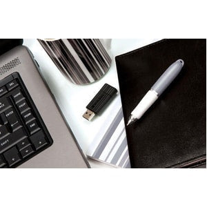8GB PINSTRIPE USB FLASH DRIVE BLACK NR MULTI 10