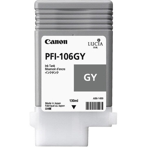 Cartucho de tinta de inyección original Canon PFI-106GY - Paquete gris -