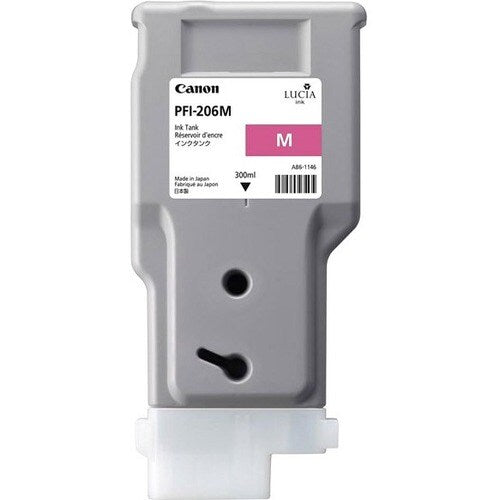 Cartouche d'encre jet d'encre d'origine Canon PFI-206M - Pack magenta