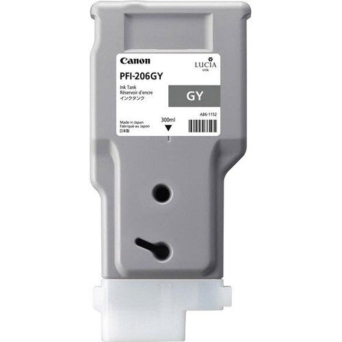 Cartouche d'encre jet d'encre d'origine Canon PFI-206GY - Pack gris -