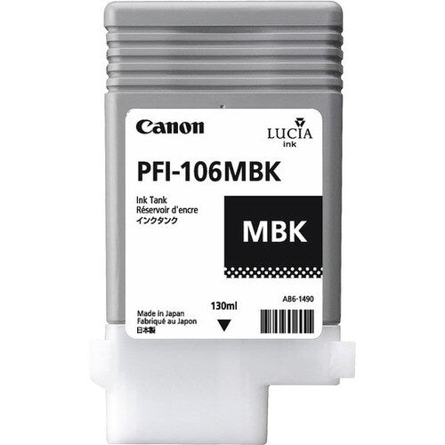 Cartucho de tinta de inyección original Canon PFI-106MBK - Negro mate