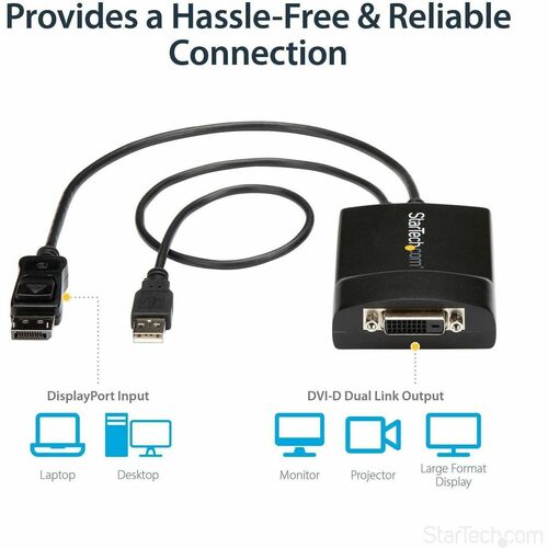 StarTech.com DisplayPort to DVI Dual Link Active Adapter