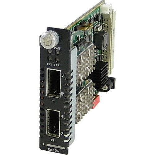 Convertisseur de média Perle Systems Perle C-10G-XTX - 10GBase-X - 2 emplacements XFP - Interne