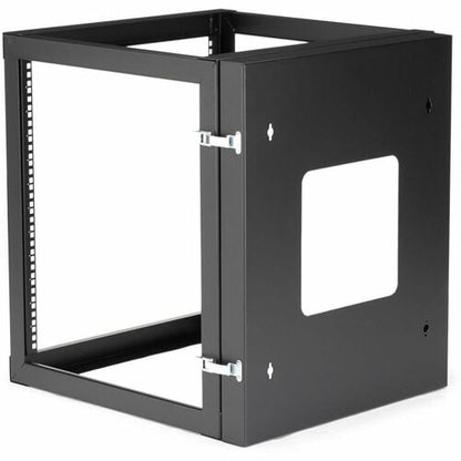 StarTech.com 4-Post 12U Hinged Wall-Mount Network Rack, 19" Open Frame