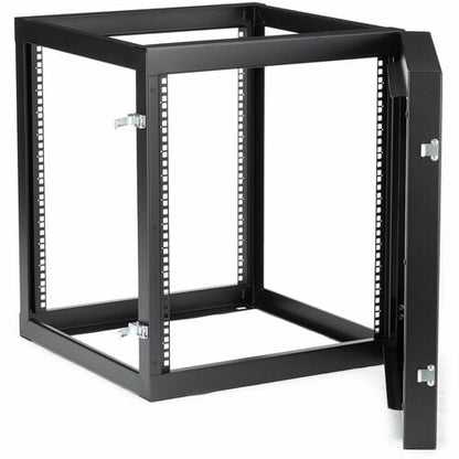 StarTech.com 4-Post 12U Hinged Wall-Mount Network Rack, 19" Open Frame