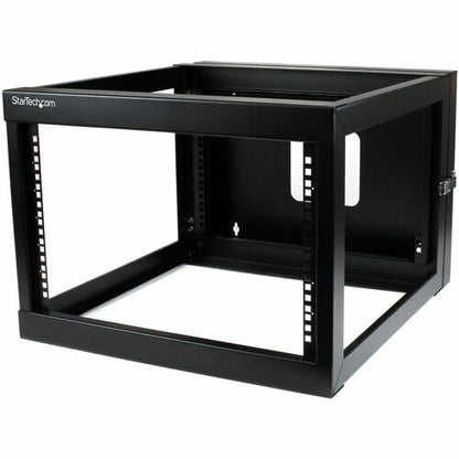 StarTech.com 4-Post 6U Hinged Wall-Mount Network Rack, 19" Open Frame