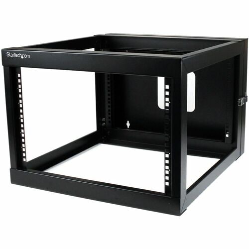 StarTech.com 4-Post 6U Hinged Wall-Mount Network Rack, 19" Open Frame