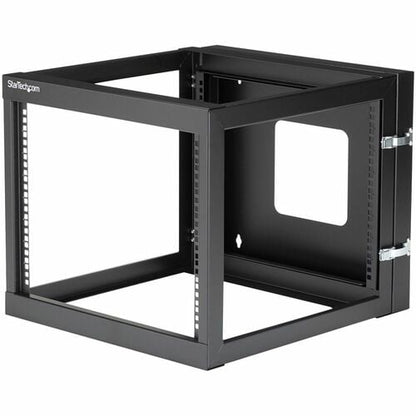 StarTech.com 4-Post 8U Hinged Wall-Mount Network Rack, 19" Open Frame