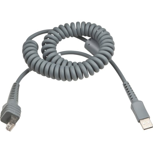 Câble USB Intermec, 8 pieds, spiralé - Câble de transfert de données USB de 8 pieds (2,44 m) pour S