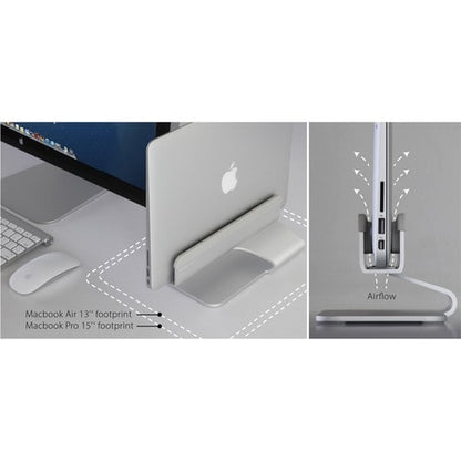 Soporte vertical para portátil Rain Design mTower - Plateado