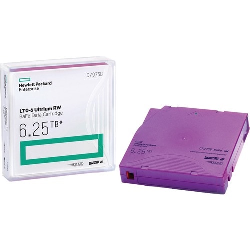 Cartouche de données HPE LTO-6 Ultrium BaFe RW 6,25 To - LTO-6 - 2