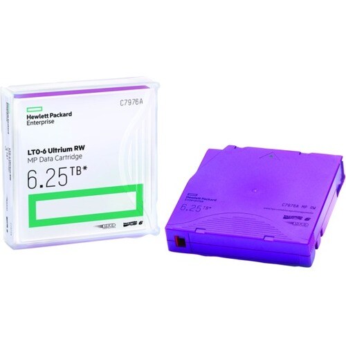 Cartouche HPE LTO-6 Ultrium RW 6,25 To - LTO-6 - 2,50 To (Nat