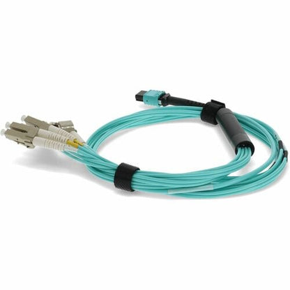AddOn 10m MPO Female/4LC Male Duplex OM3 50/125 OFNR (Riser