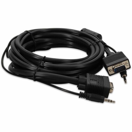 AddOn 15ft VGA High Resolution Monitor Cable Audio