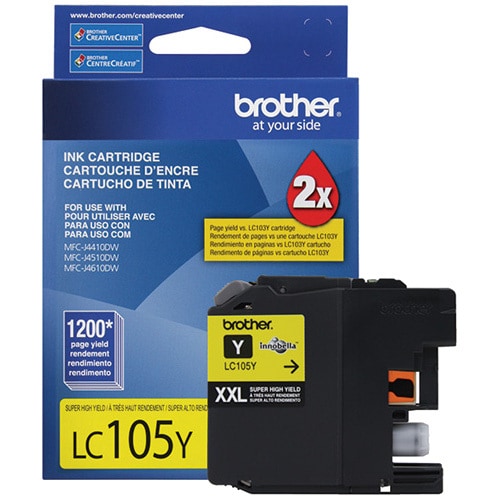 Cartouche d'encre jet d'encre d'origine Brother Innobella LC105YS - Ye