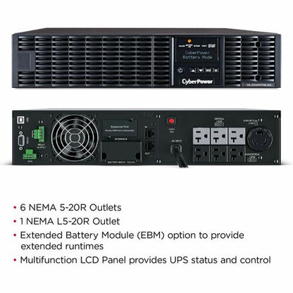 Cyber Power CyberPower UPS Systems OL2200RTXL2U Smart ApCyberPower OL2