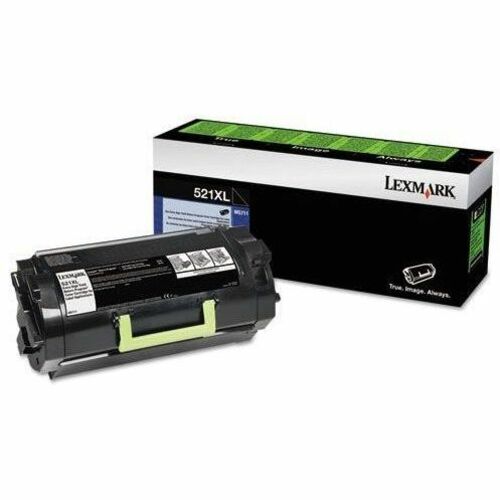 Cartouche de toner laser Lexmark 521XL à très haut rendement – ​​Noir