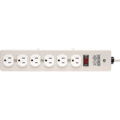 Tripp Lite Waber Surge Protector Strip 6 outlet 6' Cord 1050 Joules -