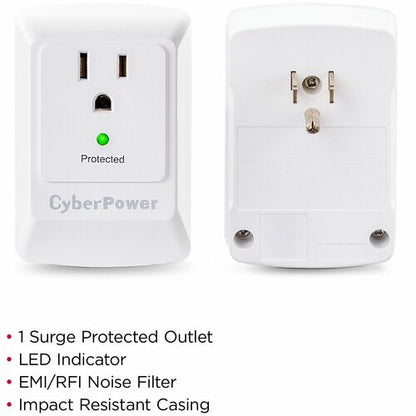 Cyber Power CyberPower CSB100W Essential 1-Outlet Surge Suppressor Wal