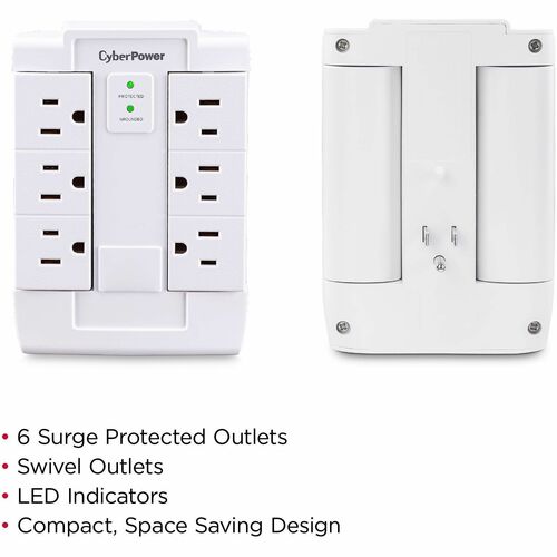 Cyber Power CyberPower CSB600WS Essential 6-Outlets Surge Suppressor W