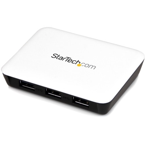 Adaptador de red NIC USB 3.0 a Gigabit Ethernet de StarTech.com con concentrador de 3 puertos - Blanco