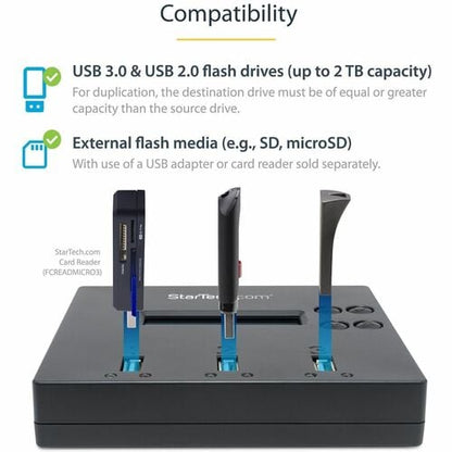 StarTech.com Standalone 1 to 2 USB Thumb Drive Dup