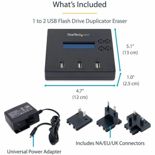StarTech.com Standalone 1 to 2 USB Thumb Drive Dup