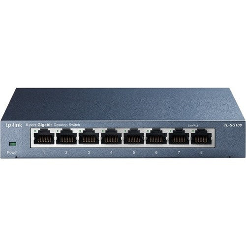 TL-SG108 CONMUTADOR DE ESCRITORIO DE 8 PUERTOS 10/100/1000 RJ45 CON CAJA METÁLICA