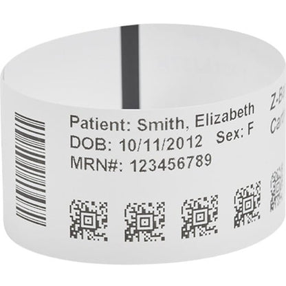 Zebra Z-Band UltraSoft Wristband Cartridge Kit (White) - 1\" (25.40 mm) Width x