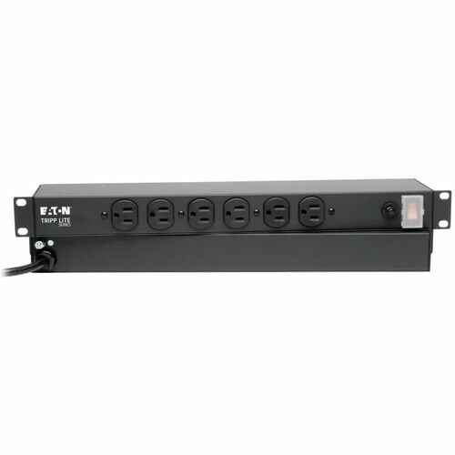 Regleta de enchufes Tripp Lite para montaje en rack, metálica, 120 V, 5-15R, 6 tomacorrientes frontales