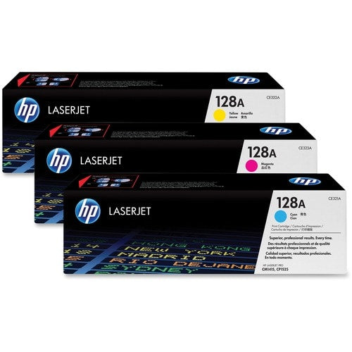 HP 128A (CF371AM) Original Laser Toner Cartridge - Tri-pack