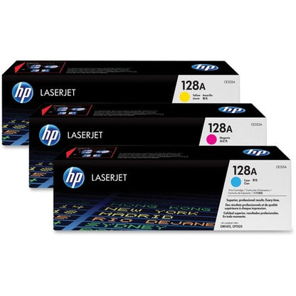 HP 128A (CF371AM) Original Laser Toner Cartridge - Tri-pack