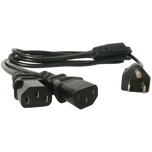 StarTech.com 6ft (2m) Computer Power Cord Y Splitter