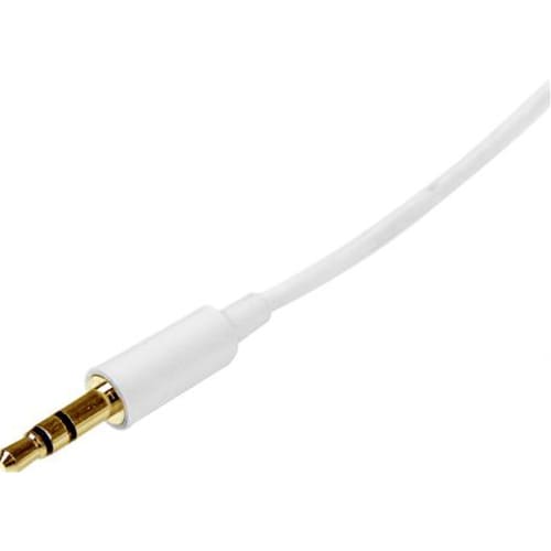 Cable de audio estéreo delgado de 3,5 mm, blanco, de StarTech.com, 1 m
