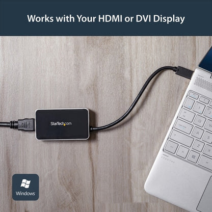 Adaptador multimonitor de tarjeta de vídeo externa USB 3.0 a HDMI con concentrador USB de 1 puerto