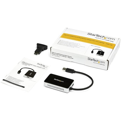 Adaptador multimonitor de tarjeta de vídeo externa USB 3.0 a HDMI con concentrador USB de 1 puerto