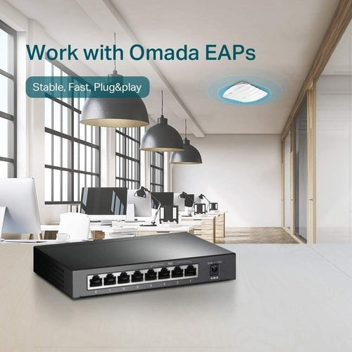 8PORT GB DESKTOP POE SWITCH 8 GIGABIT RJ45 PORTS INCLUDING 4 POE