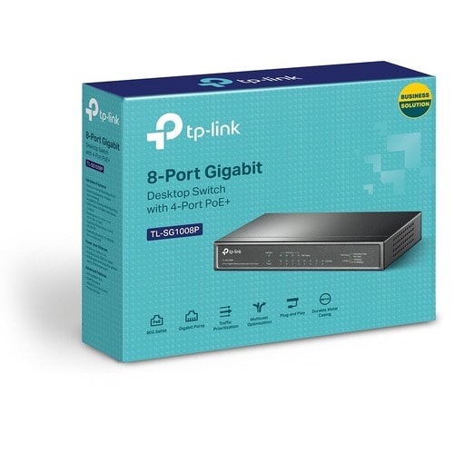 8PORT GB DESKTOP POE SWITCH 8 GIGABIT RJ45 PORTS INCLUDING 4 POE