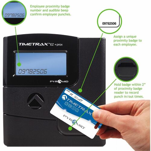 Système de pointage de proximité Pyramid EZ - RFID, proximité - 50, extensible jusqu'à 50