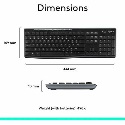 Ensemble clavier et souris sans fil Logitech MK270 pour Windows, 2,4 GHz