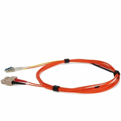 AddOn 2 x SC 50/125 to 1 x LC 50/125 & 1 x LC 9/125 3m Fiber Optic Mode Conditioning Patch Cable