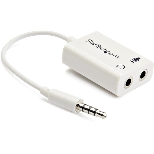 Adaptador divisor de auriculares StarTech.com de 3,5 mm de 4 posiciones a 2 x 3 posiciones de 3,5 mm M/H
