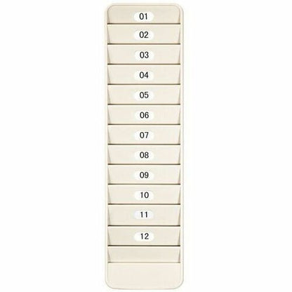 Pyramid 500-12 Porte-badges d'employé 12 poches - 12 cartes - 12 poches - Dur