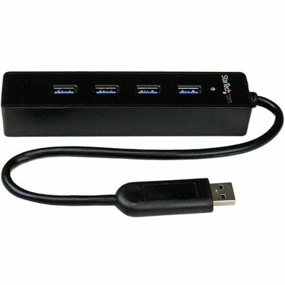 Concentrador USB 3.0 SuperSpeed ​​portátil de 4 puertos StarTech.com con cable integrado (5 Gbps)